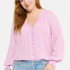 NWT Torrid Women's Pink Blouse